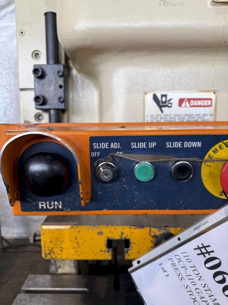 110 TON STAMTEC MODEL OCP-110 GAP FRAME. STOCK # 0669525