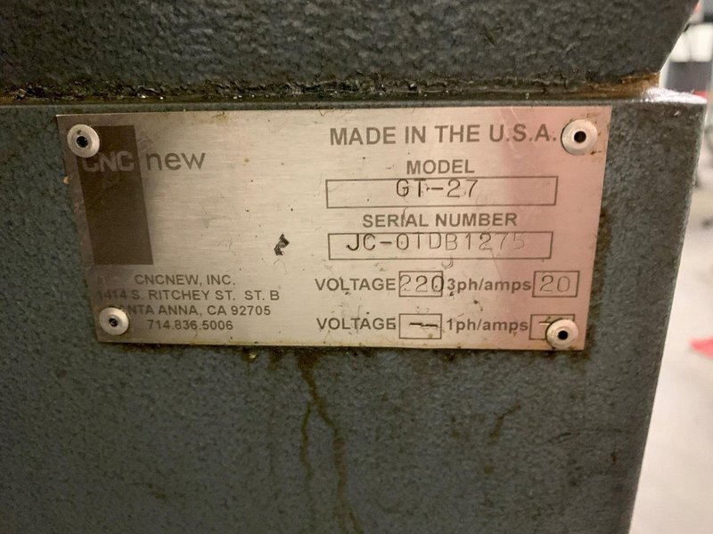 2012 CNC NEW GT 27 Rebuilt Second Operation including Speed Lathe