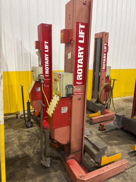 (4) 15,000 LBS ROTARY MODEL #HP415-100 HEAVY DUTY MOBILE COLUMN LIFT JACKS: YOBRO #24468