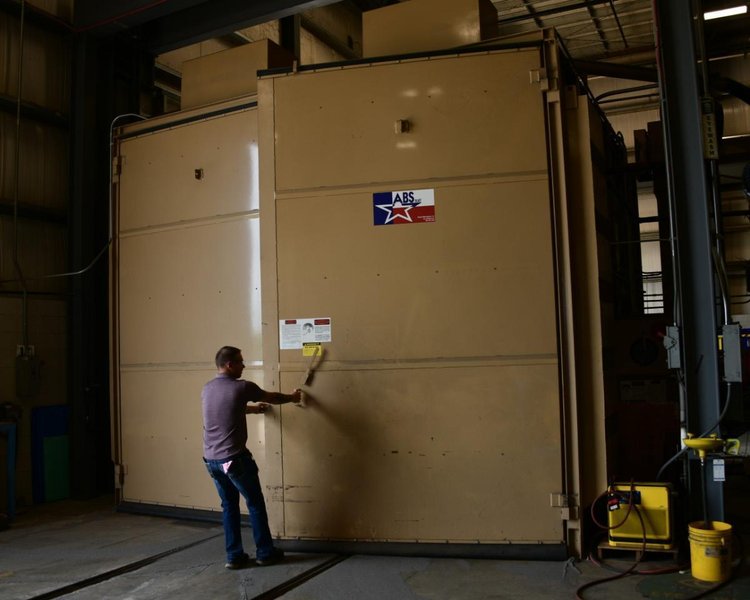 16' x 18' x 14' HIGH ABRASIVE BLAST SYSTEMS (ABS) SHOT BLAST ROOM: YOBRO #25726