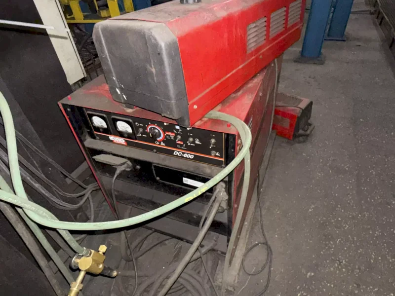 13" HOLLOW SPINDLE DRILCO ROTARY PIPE WELDING SYSTEM WITH LINCOLN DC600 WELDER: STOCK #25859