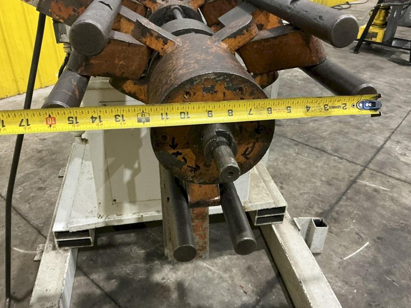 6,000 LB X 12" W DURANT MODEL #MD601 MOTORIZED COIL REEL UNCOILER: YOBRO #24810