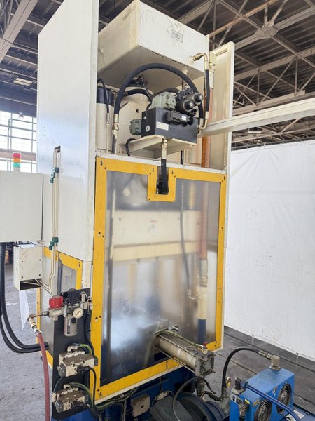 50 TON BP POWER ENGINEEERING FOUR POST HYDRAULIC PRESS (2014). STOCK # 0130425.