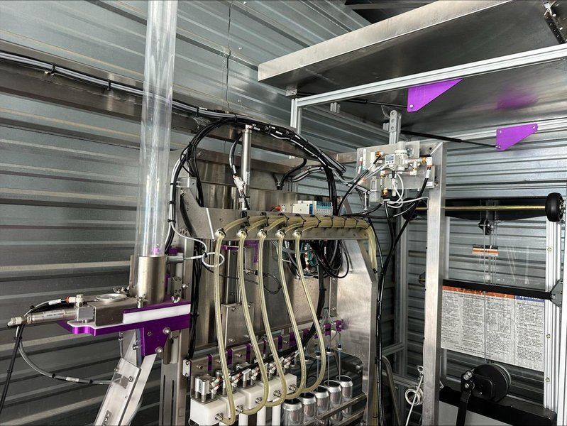 Twin Monkeys Cimarron Canning System, 2021 – 30–60 CPM, Modular Beverage Packaging System with Semi-Automatic Depalletizer and Twist Rinse