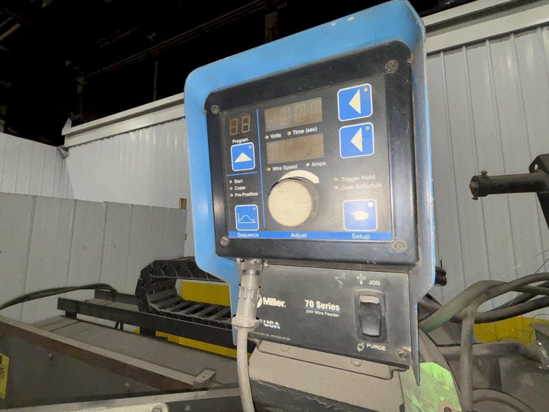144&quot; GOURAN / LINDE SEAM WELDER WITH MILLER INVISION #456P POWER SUPPLY: STOCK 22514