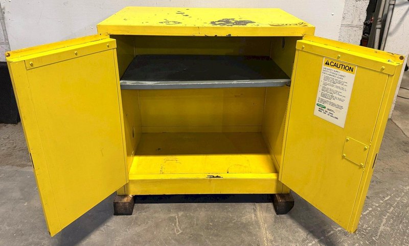 Lab Safety Flammable Storage Cabinet Model 2443, 30 Gallons, 43"W x 18"D x 44"H