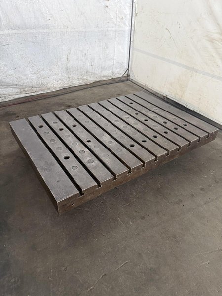 74" X 50" X 6" T-SLOT BOLSTER PLATE. STOCK #0113426