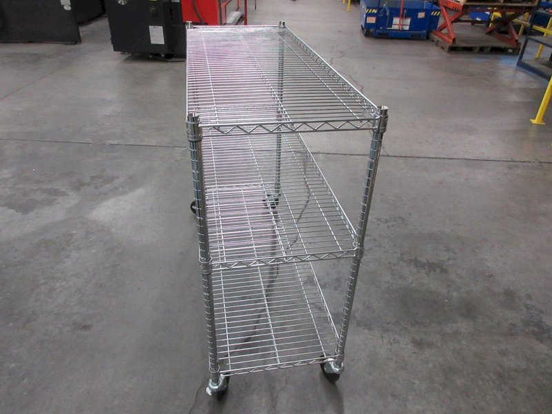NSF 3 Shelf Rolling Wire Rack- Auction Item