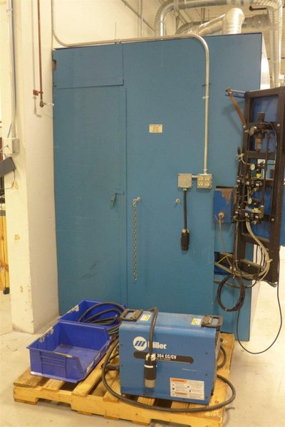 12&quot; ITW WELDING AUTOMATION LATHE, WITH MILLER WELD CONTROLLER &amp; MILLER XMT 304 SERIES ARC WELDER: YOBRO #24402