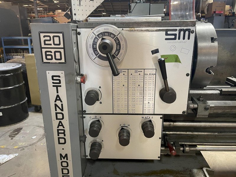 STANDARD MODERN 2060 ENGINE LATHE, 22" SWING, 60" CENTERS, IN/MM