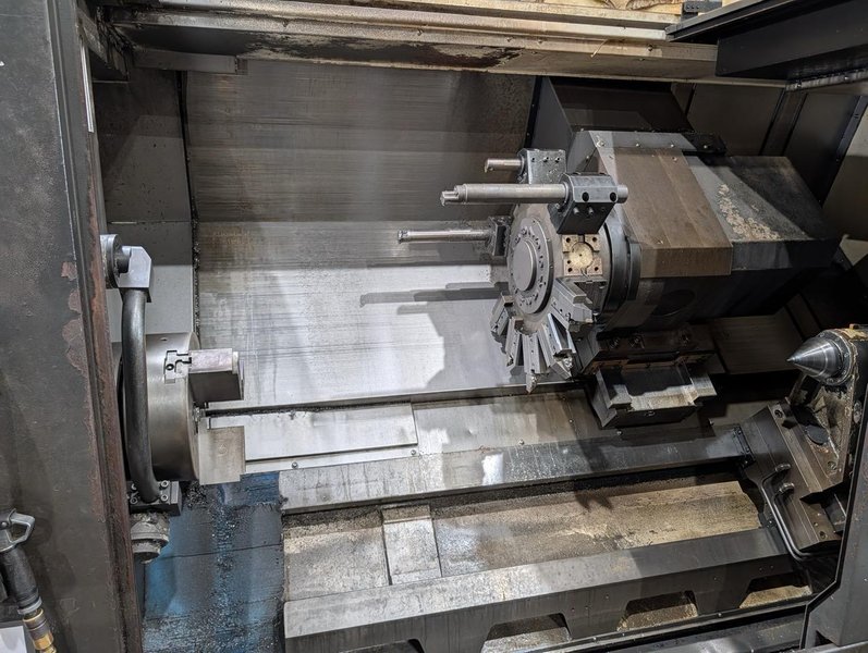 Hyundai Wia L300LMC CNC Lathe, 2018 – Live Tooling, Box Ways, Tailstock, C-Axis, Chip Conveyor