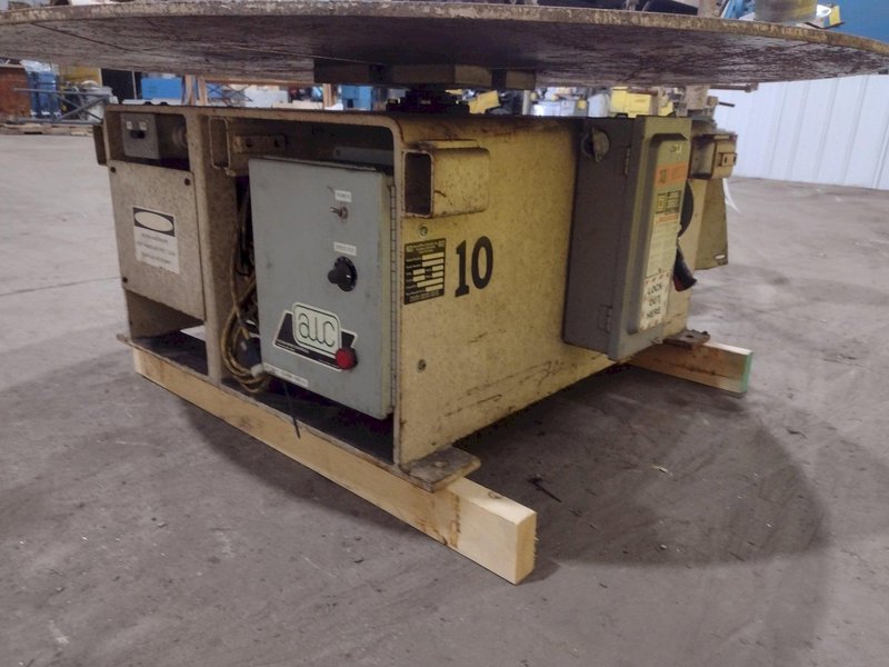 5,500 LBS X 48" AWC (ACCRA-WIRE CONTROLS) MODEL #F-200AF HORIZONTAL PALLET TYPE POWERED DE-COILER: STOCK #19258