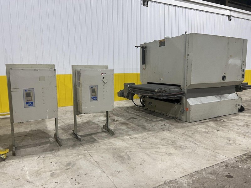 52&quot;  X 40 HP TIMESAVER MODEL #252-301C 3 HEAD BELT GRINDER SANDER, 1997: STOCK 20032