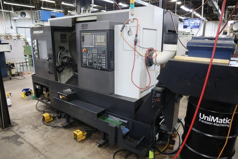 Doosan Puma 2100SY CNC Lathe, Live Milling, Y-Axis, Sub-Spindle, C-Axis Main and Sub, Chip Conveyor, Parts Catcher, Conveyor- Auction Item