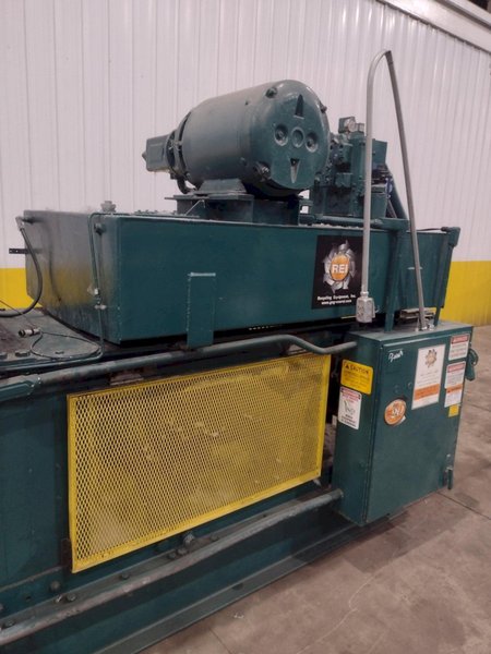 24" X 36" X 96" LONG AMERICAN MODEL #10447 HYDRAULIC HORIZONTAL BALER: YOBRO #24745