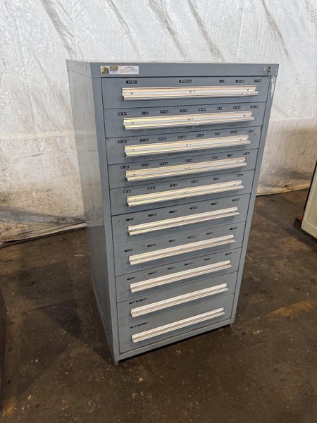 10 DRAWER STANLEY VIDMAR CABINET. STOCK #0538126
