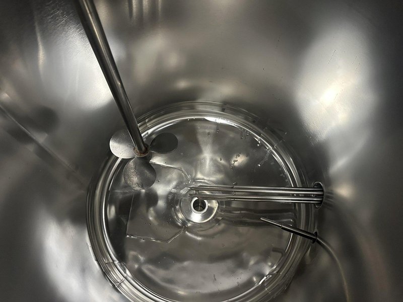 50 GALLON X 2 HP FELDMEIER STAINLESS STEEL HEATED TANK WITH AGITATION: STOCK #22121