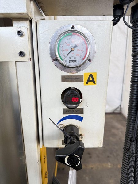 50 TON BP POWER ENGINEEERING FOUR POST HYDRAULIC PRESS (2014). STOCK # 0130425.