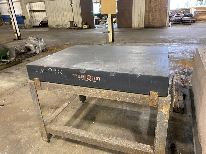 45" x 36" x 6.5" MICROFLAT BLACK GRANITE LAYOUT TABLE. STOCK #0314522