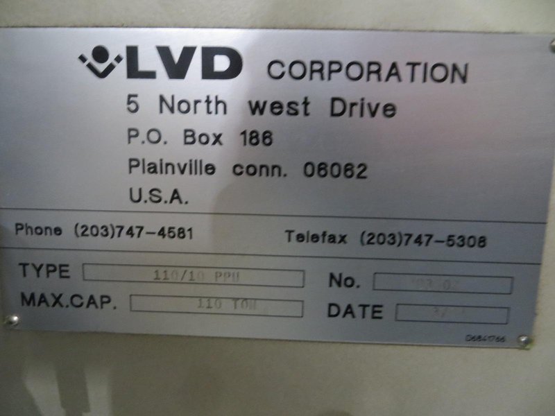 LVD 110/10 PPU 2-Axis Up-Acting CNC Press Brake with Comp-U-Bend Control