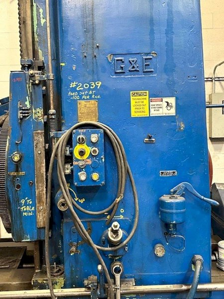 72&quot; GOULD &amp; EBERHARDT MODEL #72H VERTICAL GEAR HOBBER: STOCK #21263