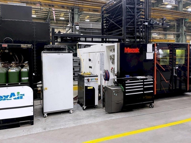 Mazak Optiplex 3015 10 KW Fiber III Laser Cutting Cell