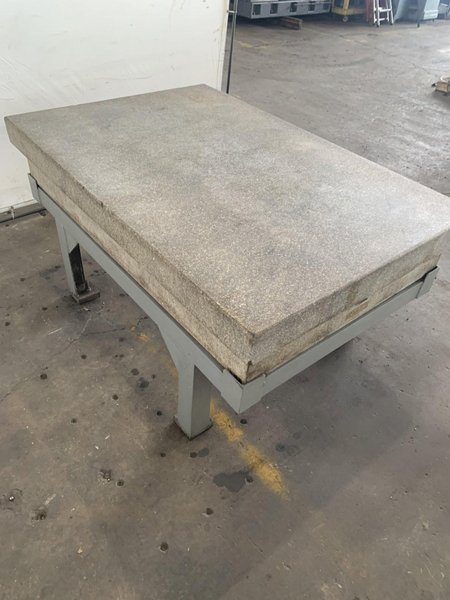 72&quot; X 48&quot; X 12&quot; GRANITE SURFACE PLATE W/STAND. STOCK # 0364124.