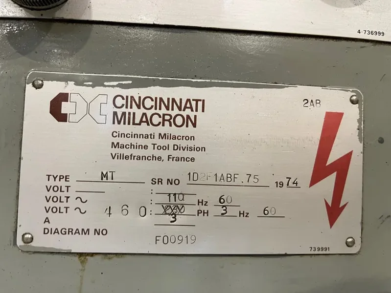 CINCINNATI MILACRON #2MT Tool &amp; Cutter Grinder 1974’ #7058