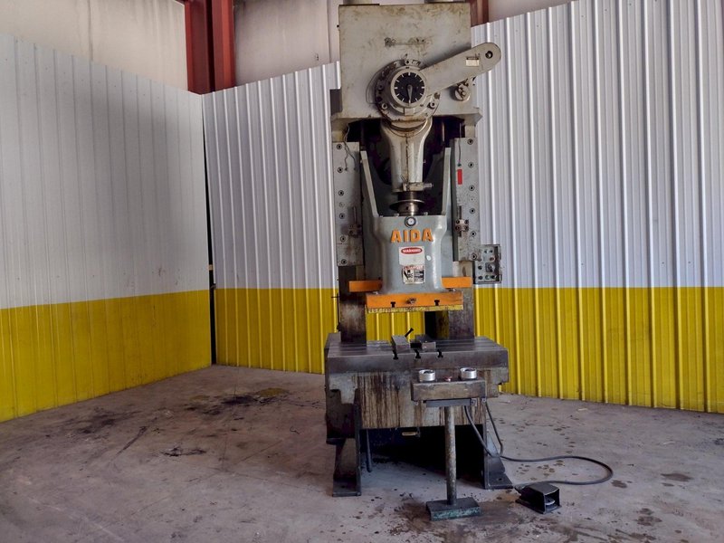 165 TON AIDA MODEL #PC-15(2) MECHANICAL CRANK GAP FRAME PRESS  7.8" STROKE : YOBRO #25990