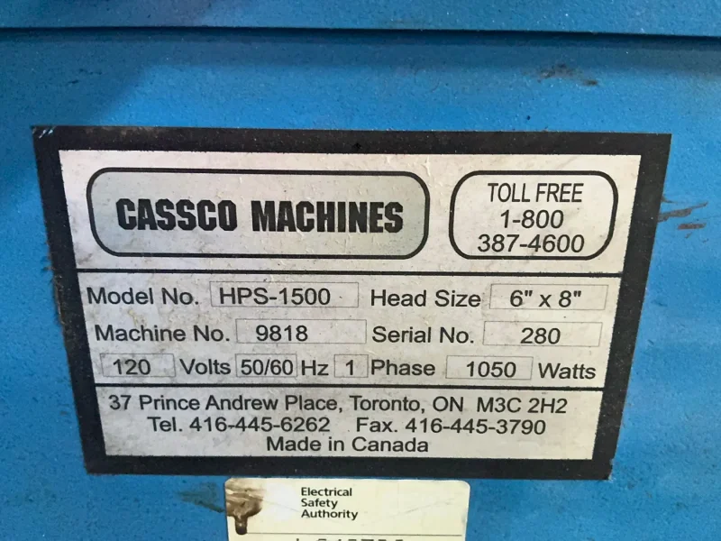 CASSCO HOT STAMPING PRESS   -  HPS-1500