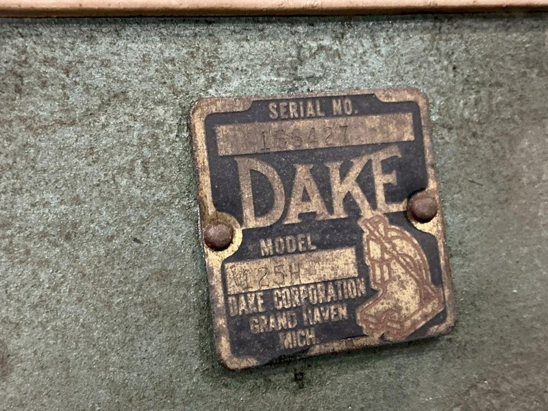 125 TON X 48" DAKE H-FRAME HYDRAULIC PRESS: YOBRO #24587