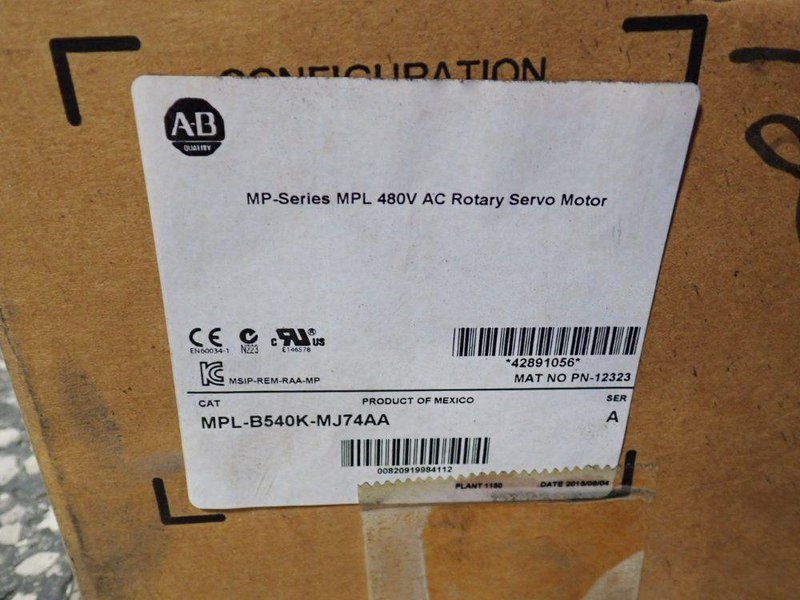 ALLEN-BRADLEY 4000 RPM SERVO MOTOR  -  MPL-B540K-MJ74AA
