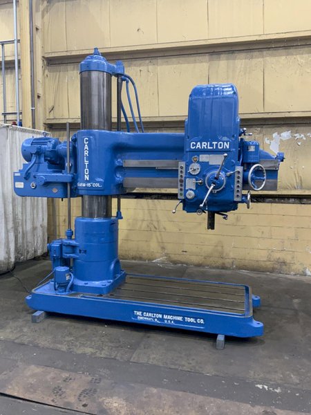 5' X 15" CARLTON MODEL #3A RADIAL ARM DRILL: STOCK #80780
