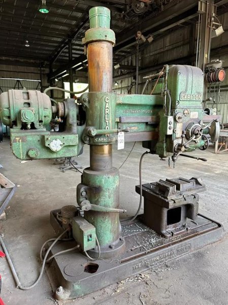 CARLTON 1A RADIAL ARM DRILL. STOCK # 0537526