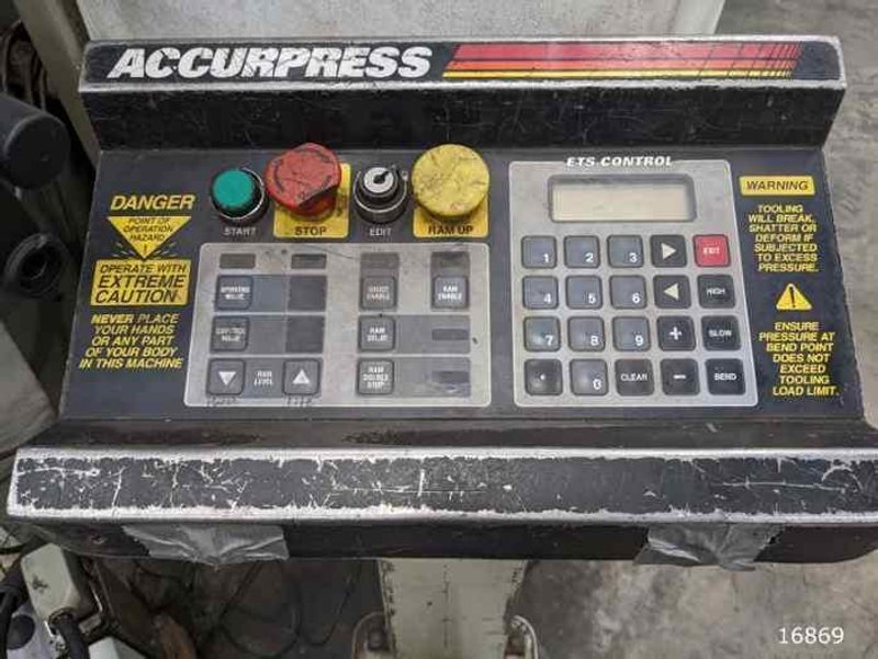 Accurpress 175 Ton x 12' Hydraulic Press Brake Model 717512 with Automec CNC 150 Backgauge and ETS Ram Control
