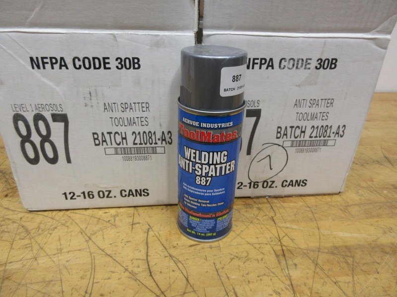 Aervoe Industries Toolmates Welding Ant-Spatter 887, (1) Full Case (1) Partial Case, (19) 16oz Cans- Auction Item