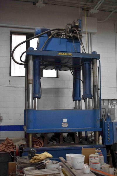250 Ton Hannifin 4 Post Hydraulic Press, 30" STR, 35" DLO, 78" x 62" BA