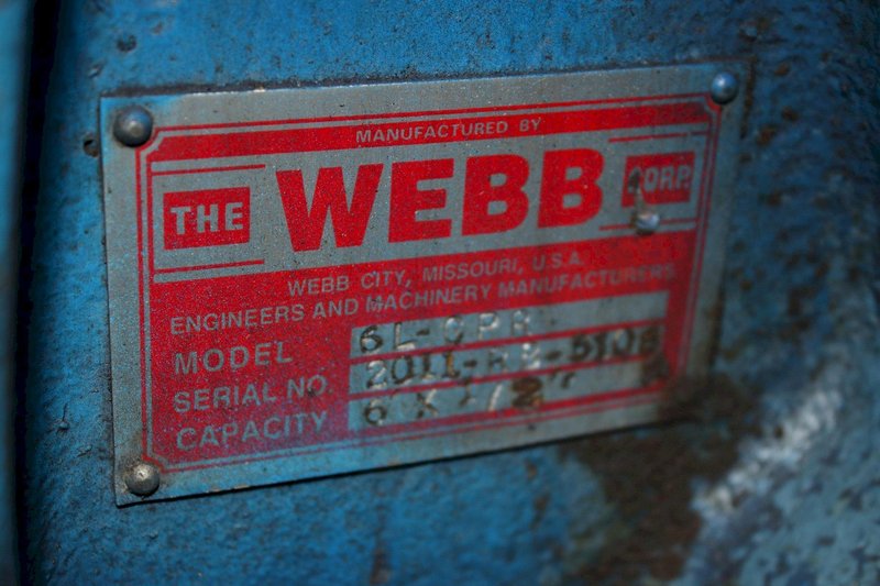 6' X 1/2" WEBB INITIAL PLATE BARREL ROLLING MACHINE : STOCK #75890