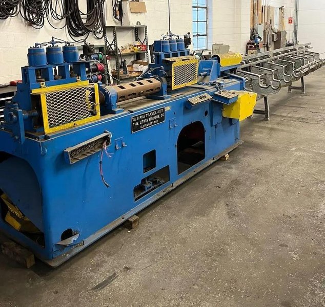 1/2" Lewis Model 9FHA High Speed Flying Shear Wire Straightener &amp; Cutoff (14680)