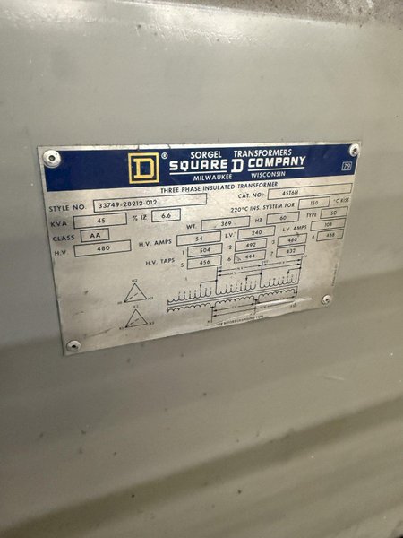 3 PHASE ELECTRIC TEST BENCH WITH 45 KVA TRANSFORMER: YOBRO #25298