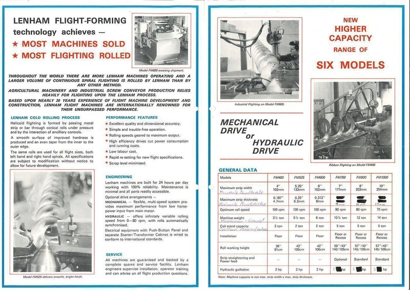 Lenham - LM 800 flight forming machine
