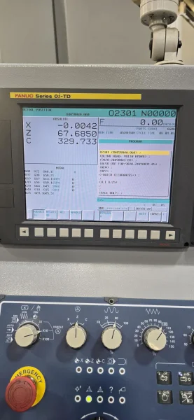 2013 MIGHTY VT40B+M/2000 CNC LATHE CAXIS LIVE TOOLING WITH 7.4" BAR CAPACITY &amp; (2) 24" CHUCKS