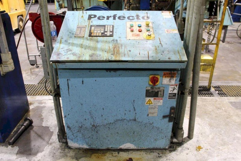 SWFESC62 PERFECTO PRESS FEED LINE WITH ASC JN 1235 UNCOILER. STOCK # 0133625