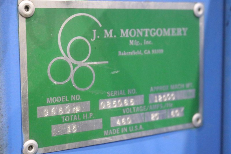 8' X 3/16" MONTGOMERY HYDRAULIC PLATE BENDING ROLL: STOCK #72775