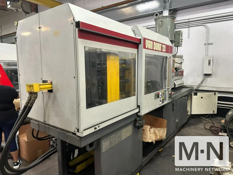 120 TON 6 OZ VAN DORN MODEL 120HT-8F INJECTION MOLDING MACHINE MFG 1997