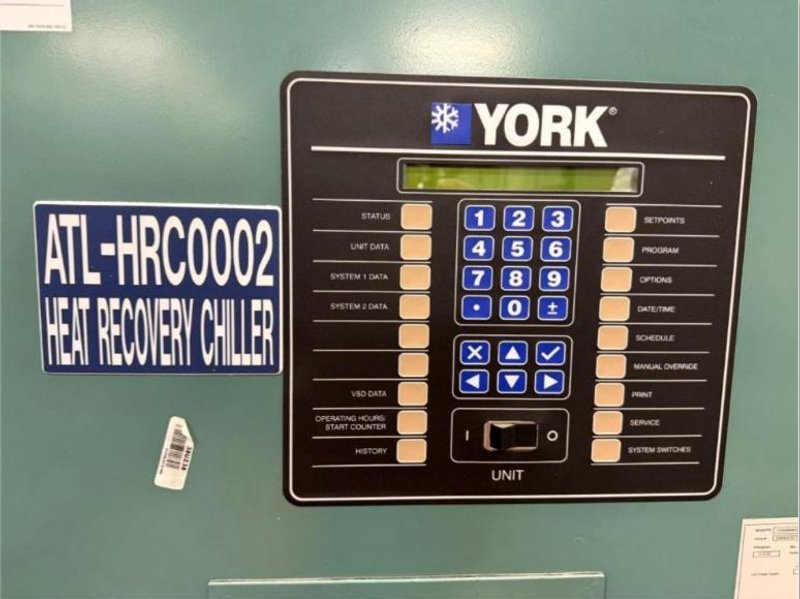 250 Ton York Heat Recovery Screw Chiller Model YVWAMBM3EE, 2025 – Unused