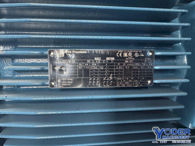 150 HP QUINCY QSI150 COMPRESSOR: STOCK #80224