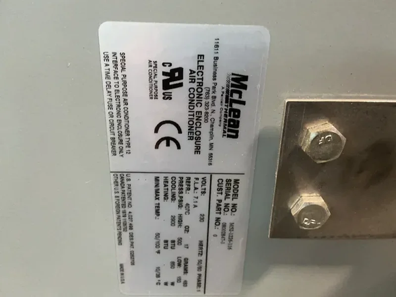 MCLEAN THERMAL ELECTRONIC ENCLOSURE AIR CONDITIONER   -  M52-1226-116