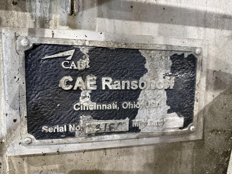 24" WIDE x 8" HIGH CAE RANSOHOFF 4-STAGE STAINLESS STEEL BELT CONVEYOR PARTS WASHER, WITH RUST INHIBITOR APPLICATION: YOBRO #25378