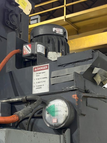 6 CU FT WHEELABRATOR MODEL WTB-6 TUMBLAST BELT TYPE BLAST CLEANING MACHINE: YOBRO #25940